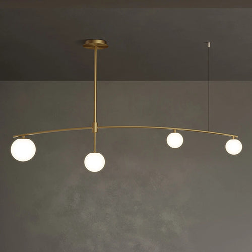 Modern metal and glass chandelier for Nordic interiors - vue 4 sur 9