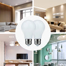Milky glass LED bulb cool or warm light