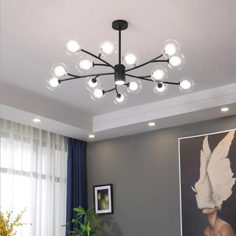 Nordic branch chandelier for minimalist indoor lighting - vue 4 sur 8