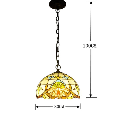 lustre tiffany européen pour restaurant café ou bar - vue 13 sur 19