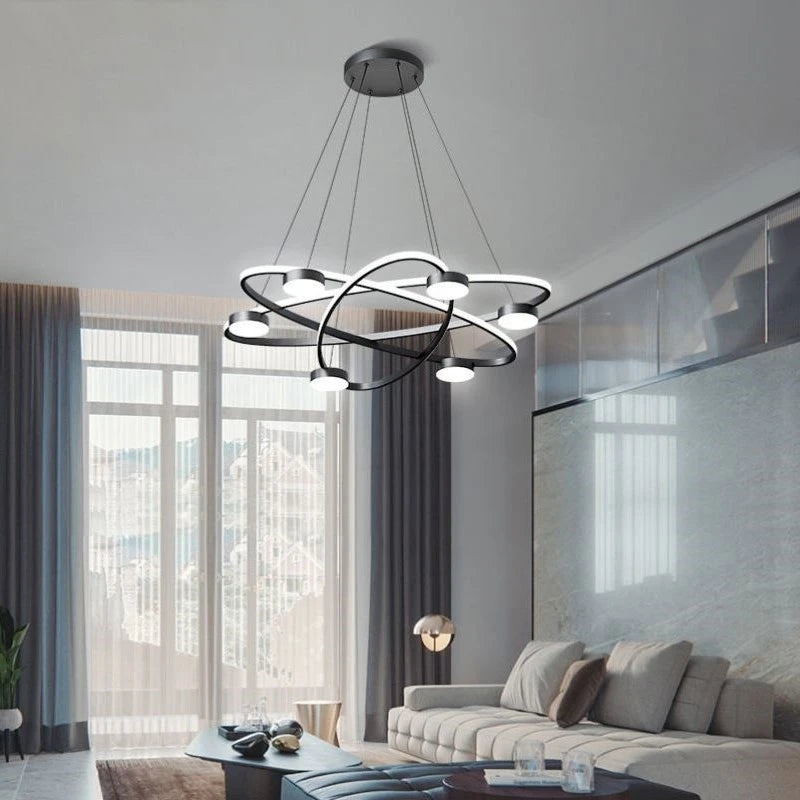 Post-modern LED pendant in Nordic acrylic design - vue 4 sur 8