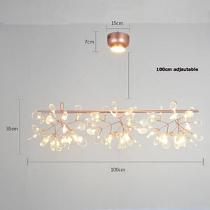 Art deco LED pendant in stainless steel and acrylic
