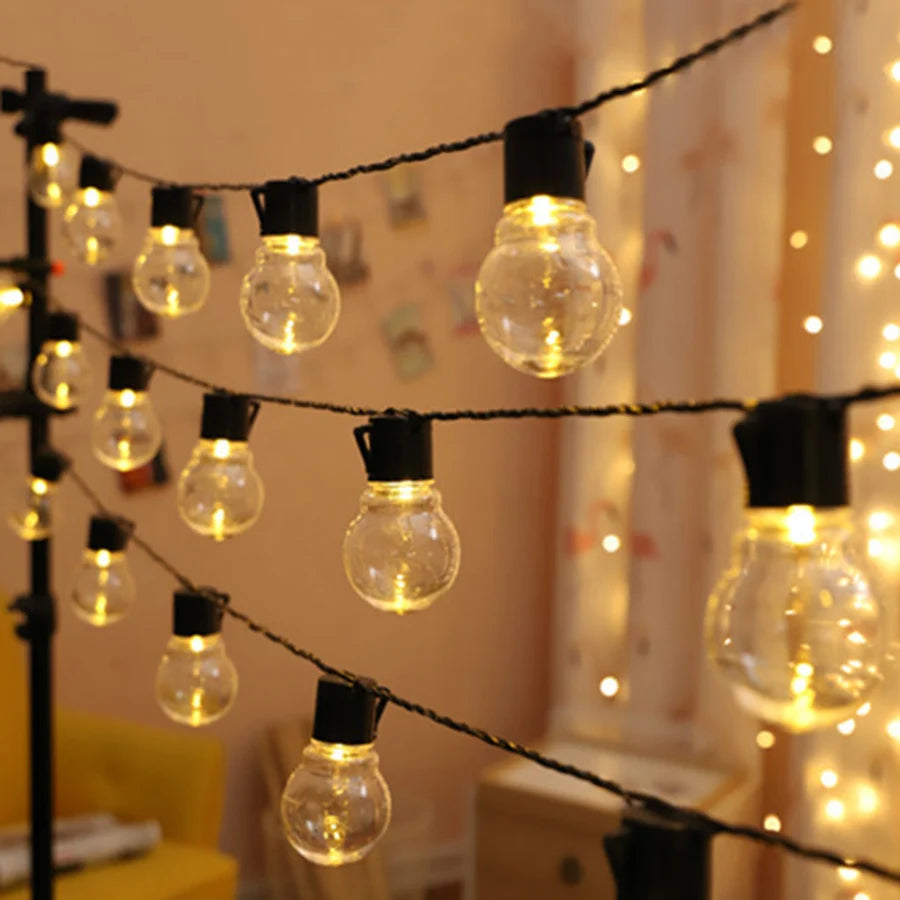 LED string lights for festive outdoor decoration