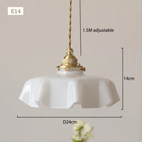 Coloured glass flower pendant light