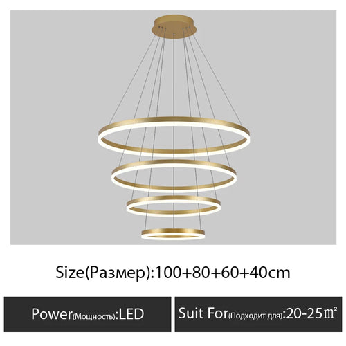 Modern chandelier for decorative indoor suspended lighting - vue 14 sur 18