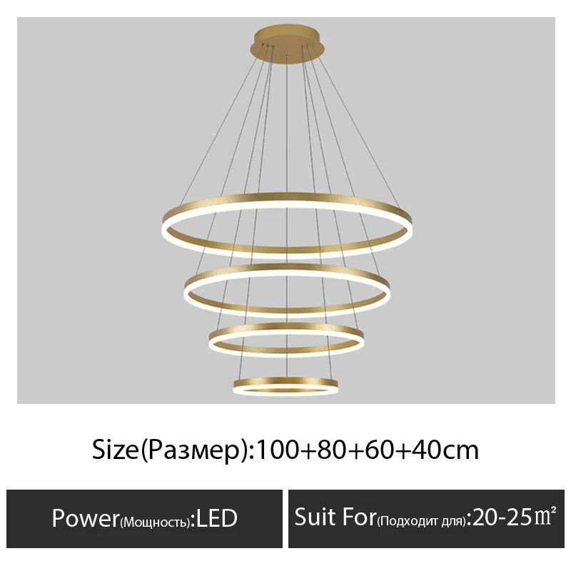 Modern chandelier for decorative indoor suspended lighting - vue 14 sur 18