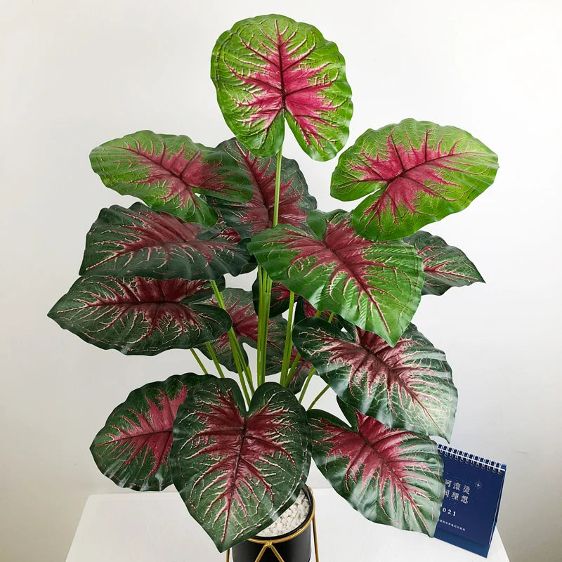 Artificial monstera and palm tropical leaves for indoor decoration - vue 6 sur 18