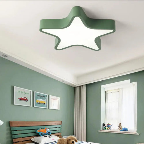Romantic five-pointed star macaron ceiling light - vue 2 sur 5