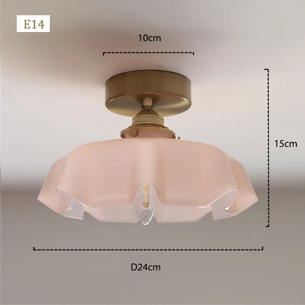 Coloured glass flower pendant light - vue 15 sur 16