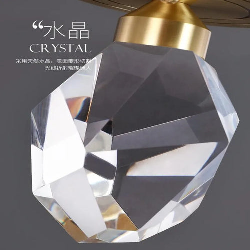 Modern crystal and copper wall light for an elegant interior - vue 7 sur 7