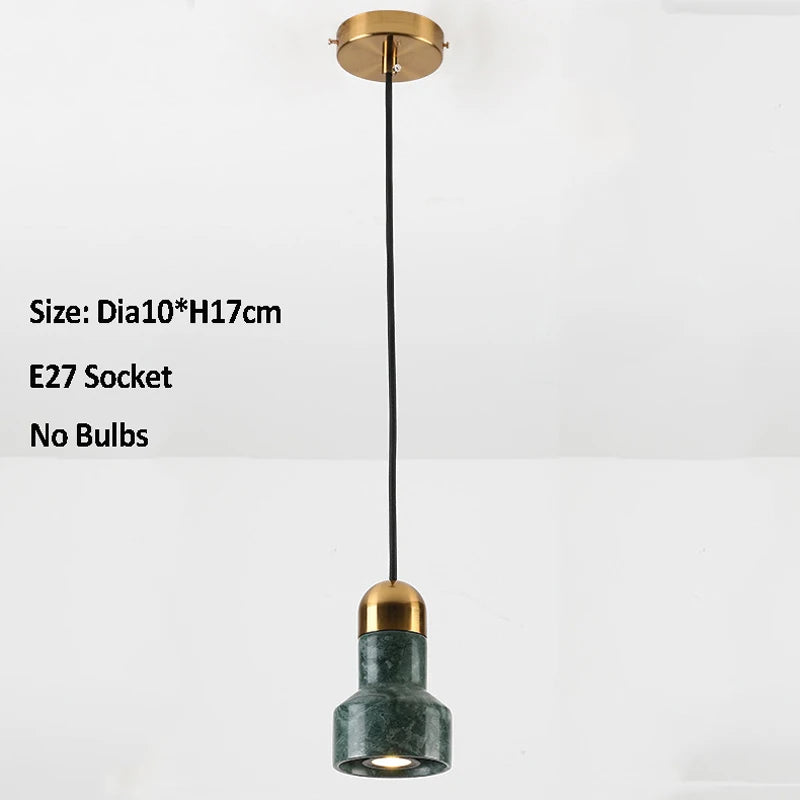 designer marble pendant light for a modern and elegant interior