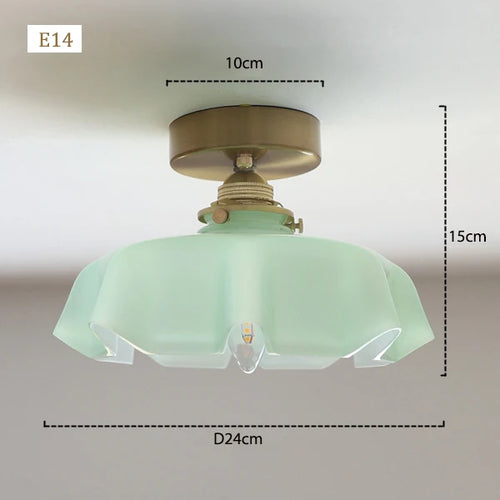 Coloured glass flower pendant light - vue 14 sur 16