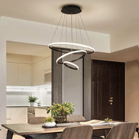 Modern aluminium chandelier for bar and dining room