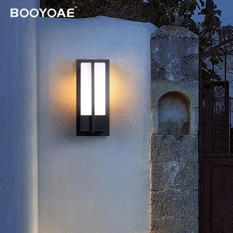 Waterproof outdoor wall light for staircase, entrance, balcony, house, garden, terrace, front porch, E27 aluminium modern wall lighting