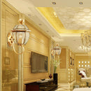 Modern outdoor glass and copper waterproof wall light