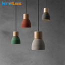 Concrete LED pendant light for vintage and loft style