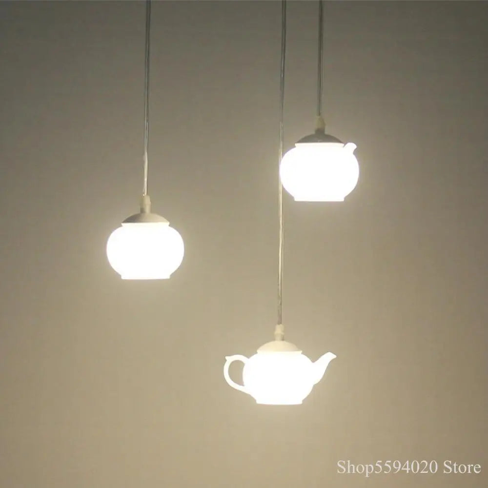 Creative teapot-shaped modern pendant light