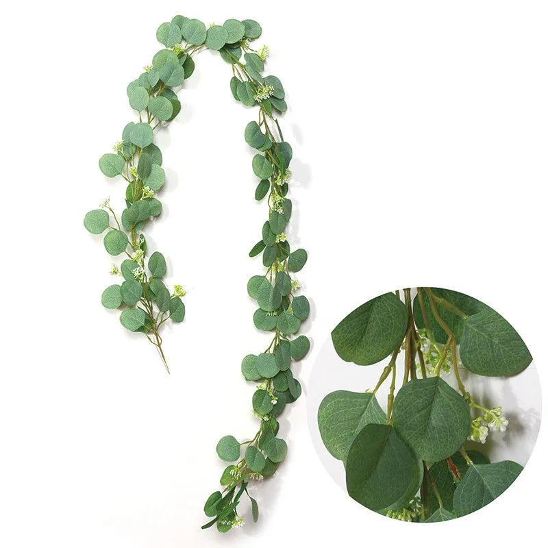 Artificial eucalyptus garland for wedding and table decoration
