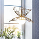 Modern metal ceiling pendant light with adjustable wire LED