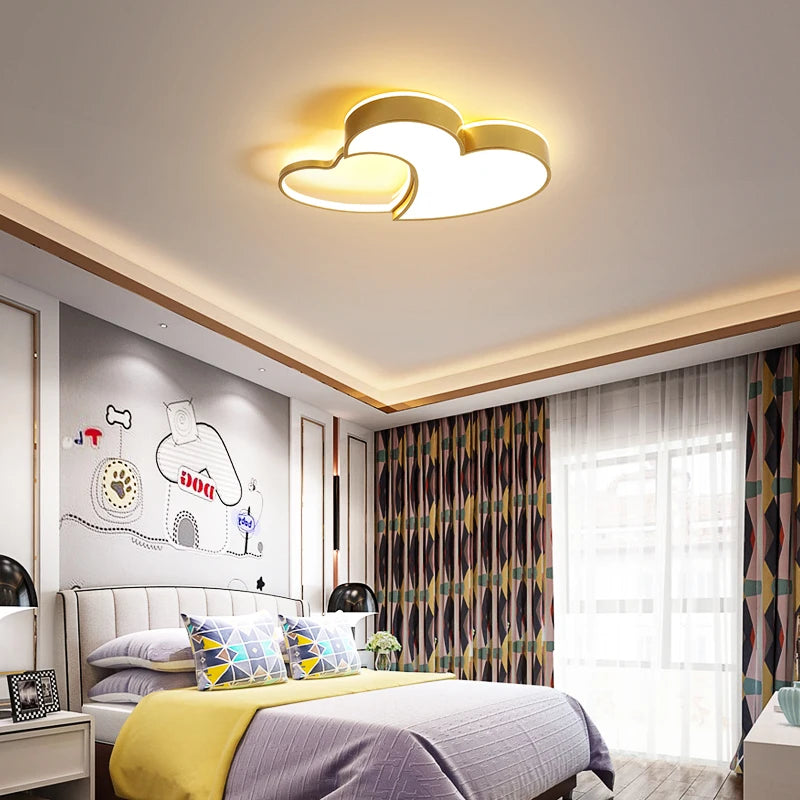 Modern creative LED ceiling light for children's rooms