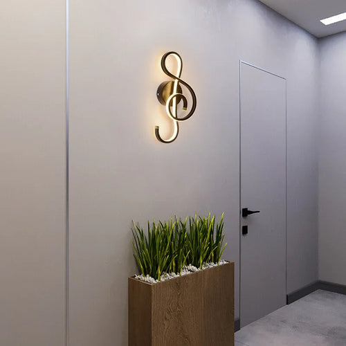 LED wall light in music clef shape - vue 4 sur 8