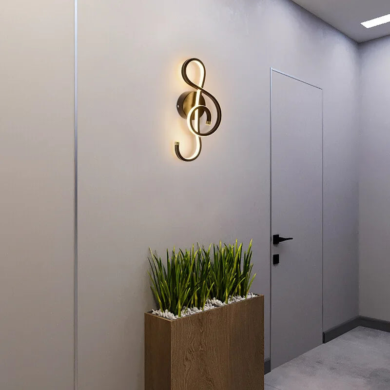 LED wall light in music clef shape - vue 3 sur 8