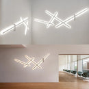 Simple long strip art deco retro-illuminated LED wall light