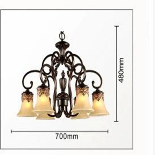Luxurious 6-arm european style chandelier for elegant decor - vue 13 sur 16