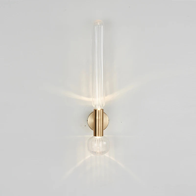 Modern crystal and glass nordic designer wall light