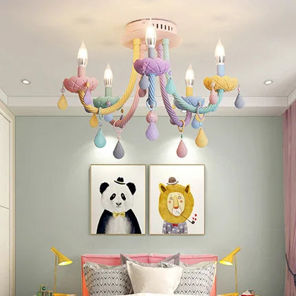 Colourful children's ceiling light modern fort style with E14/E12 sockets - vue 5 sur 9