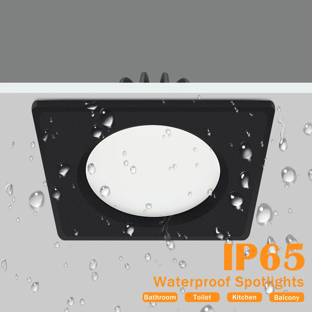 Waterproof square recessed LED spot for various uses