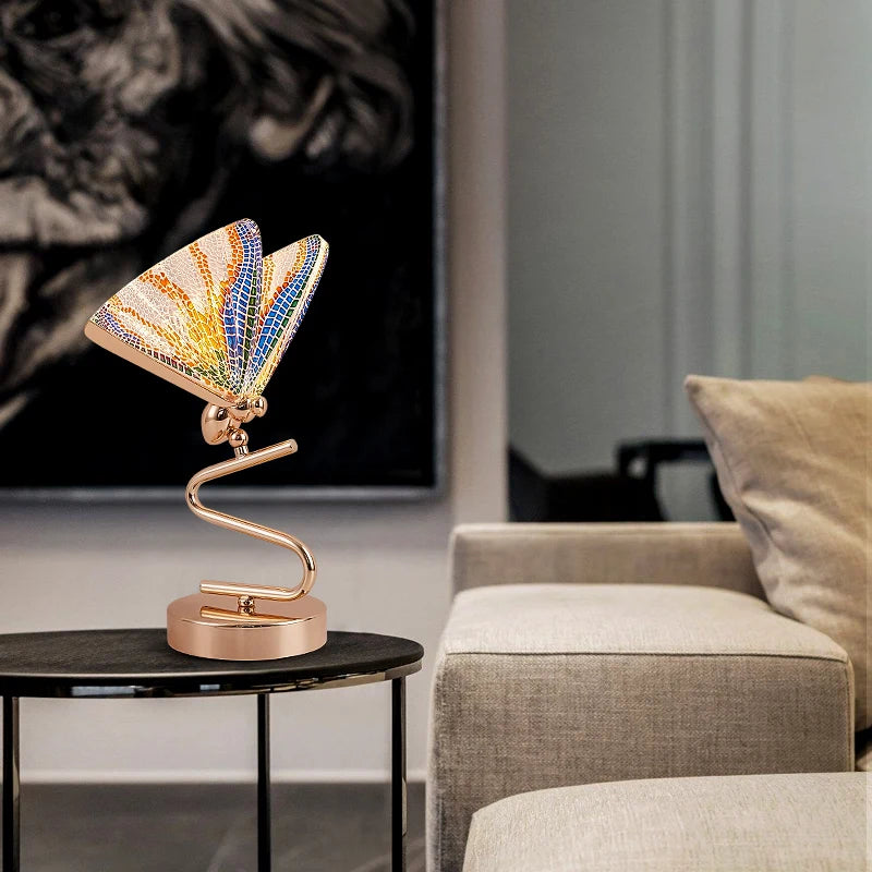 Modern butterfly design table lamp luxury LED night light
