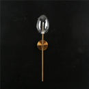 Modern LED wall light with clear glass lampshade