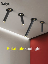 Rotatable aluminium COB LED spotlight for indoor lighting