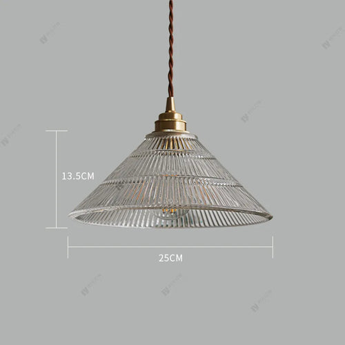 Nordic brass and glass pendant light retro American style