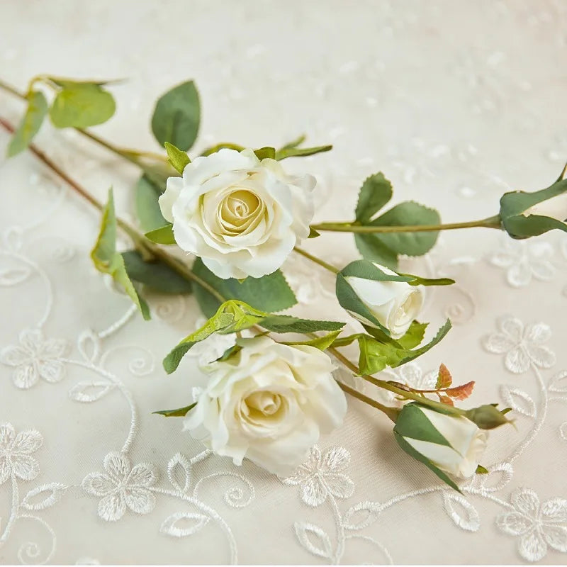 Artificial silk rose flowers for weddings and decoration - vue 11 sur 14