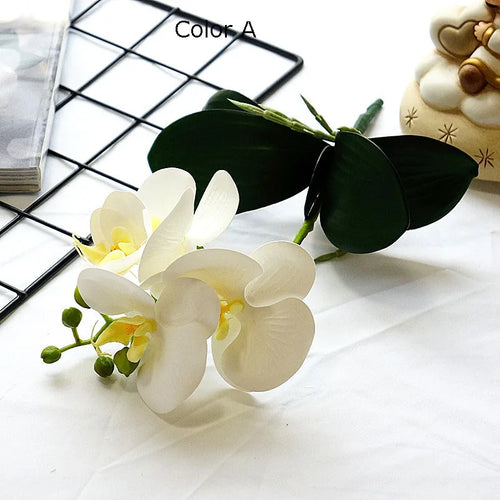 Mini artificial orchid branch for wedding and home decoration - vue 7 sur 13