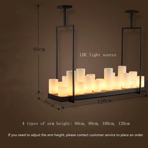 Nordic luxury dining room LED glass chandelier for kitchen island and living room - vue 11 sur 20