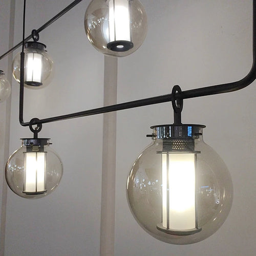 Postmodern glass and metal designer chandelier nordic decorative lighting - vue 9 sur 9