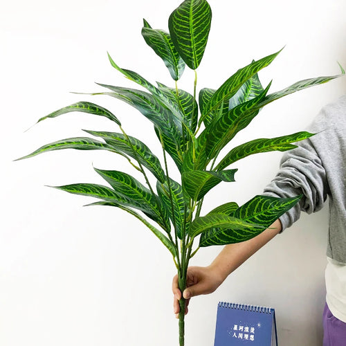 Large artificial tropical plant with leaves for indoor decoration - vue 8 sur 13