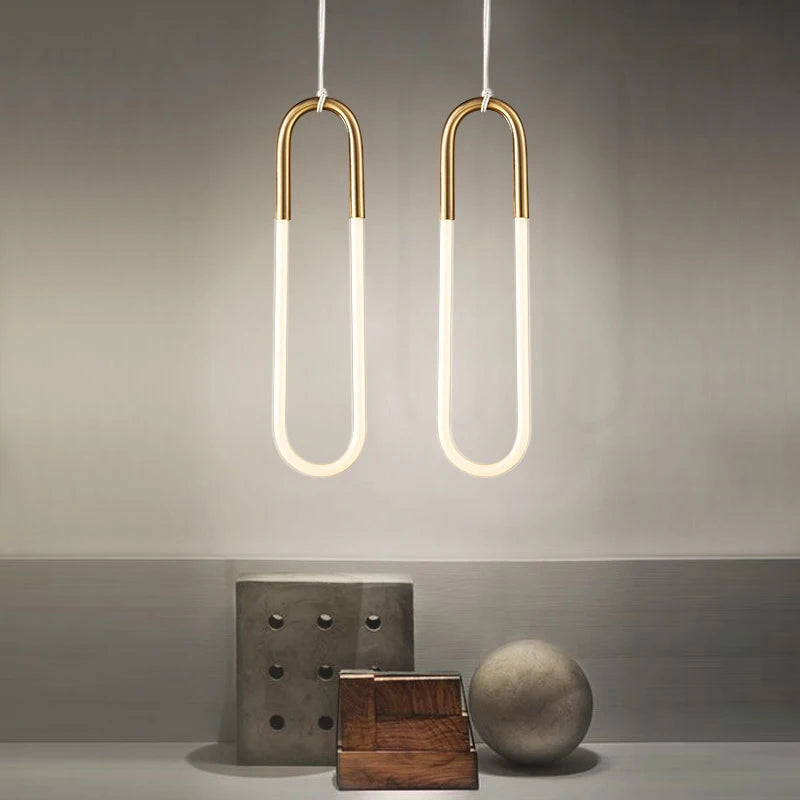 Nordic U shape LED decorative modern pendant light
