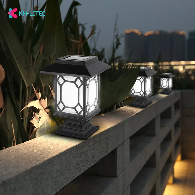 Retro solar lantern for garden and outdoor pathway