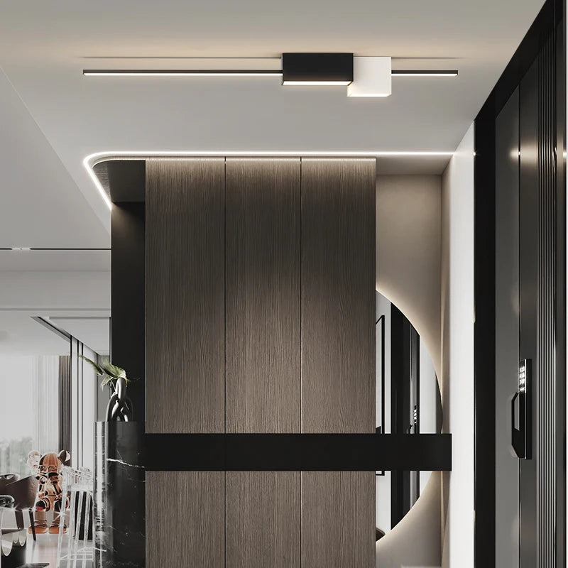 Nordic minimalist LED ceiling light for long corridor