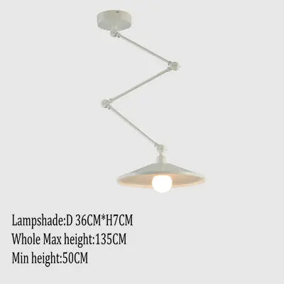 Foldable nordic aluminium pendant light with long LED arm - vue 12 sur 17