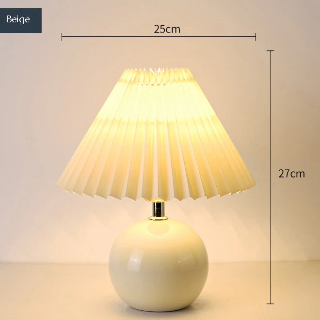 Modern ceramic bedside lamp for desk and creative night light