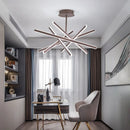 Modern LED chandelier with remote control and dimmable brightness