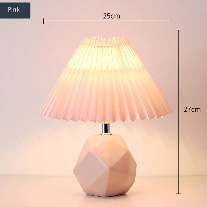 Modern ceramic bedside lamp for desk and creative night light