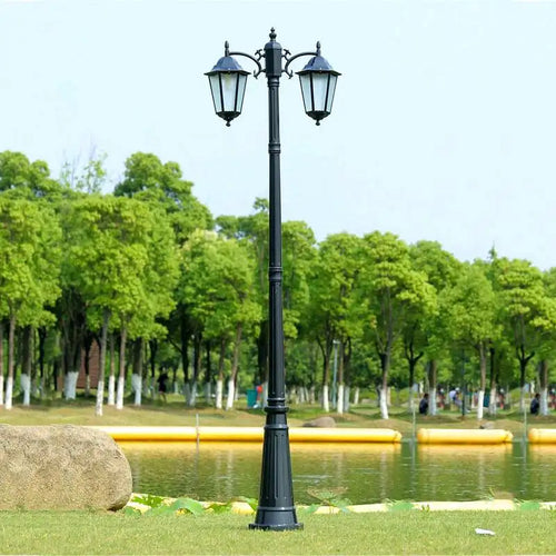 Thick aluminium outdoor garden lamp post - vue 10 sur 10