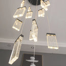 Contemporary crystal chandelier for staircases and interior decor