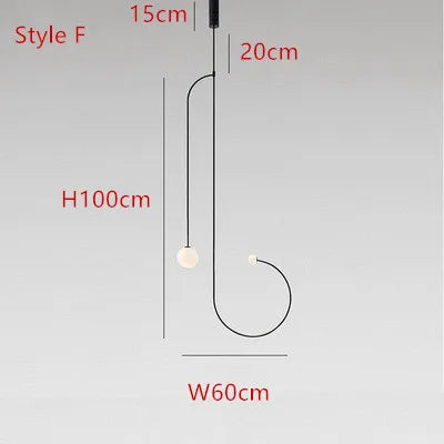 Modern black metal pendant light for contemporary interiors - vue 11 sur 14